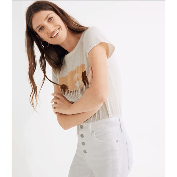 Madewell Curvy High-Rise Skinny Crop Jeans in White. Size 29 - Picture 2 of 4